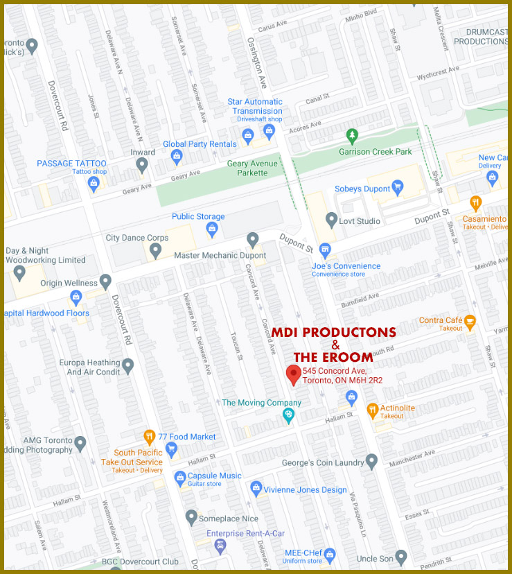 545 Concord Ave. Toronto Map